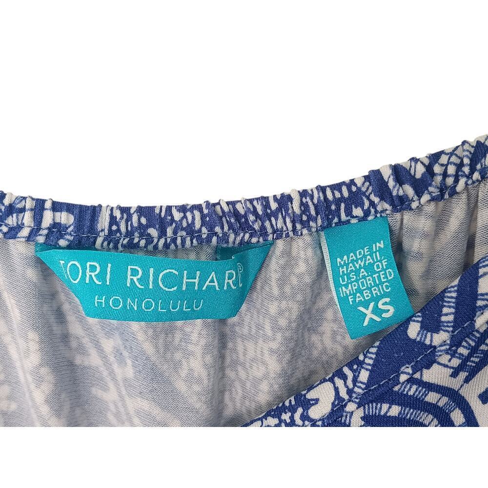 Tori Richard Honolulu Blue White Paisley Midi XS Adjustable Straps USA Made - Picture 13 of 13